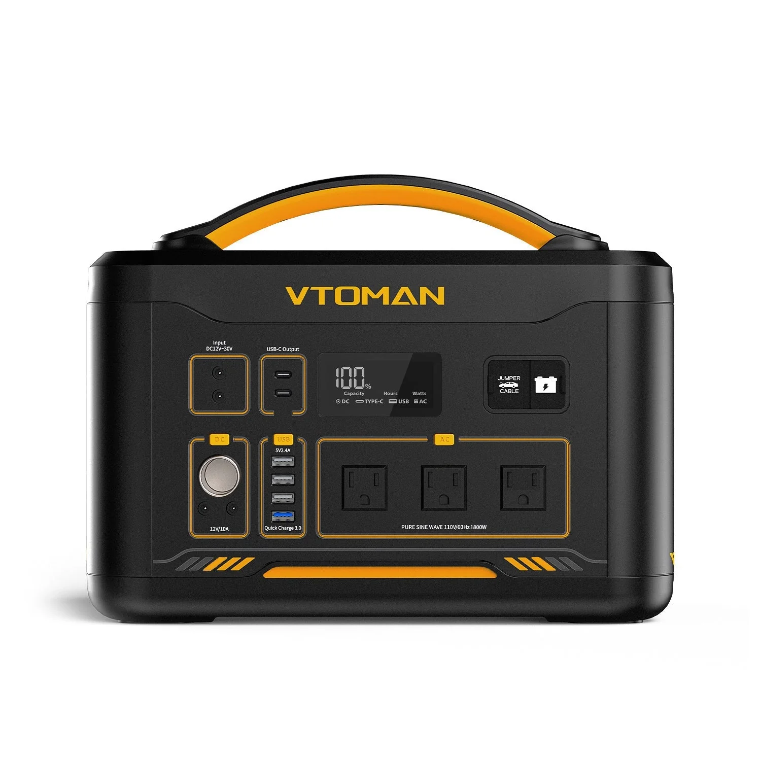 VTOMAN Jump 1800 with 200W Solar Panel - Image 4