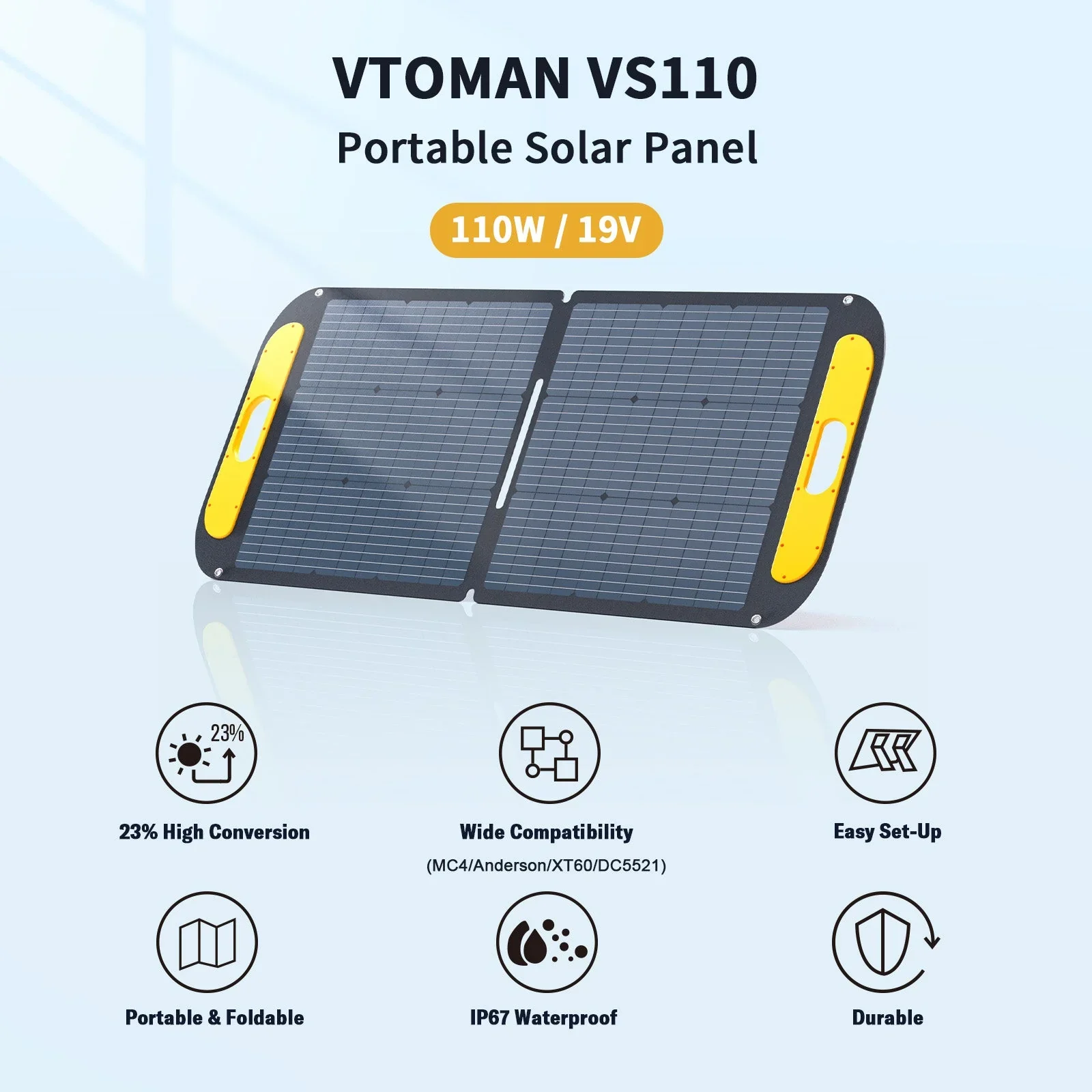 VTOMAN 110W Portable Solar Panel (US&CANADA) - Image 4