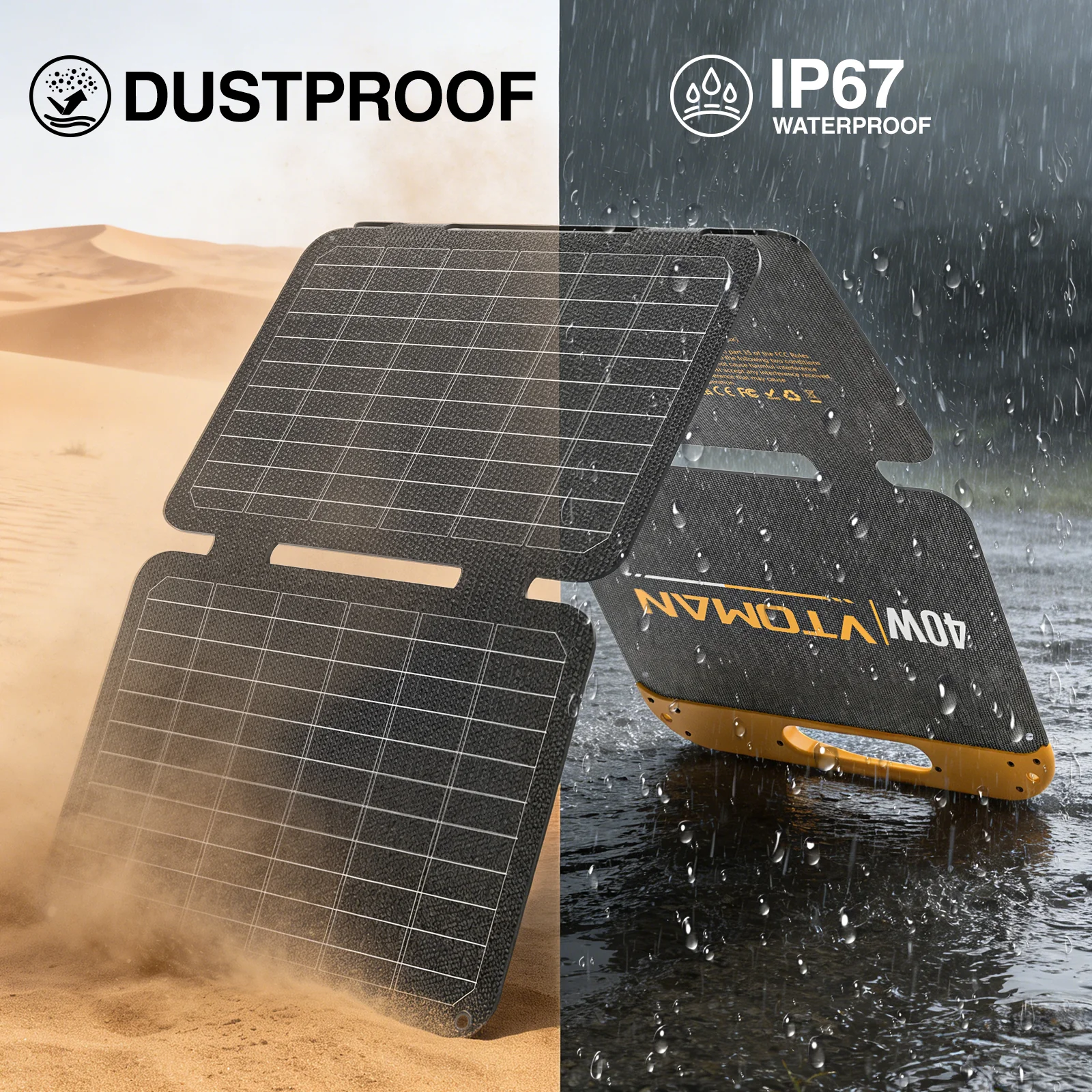 VTOMAN 40W Portable Solar Panel - Image 4