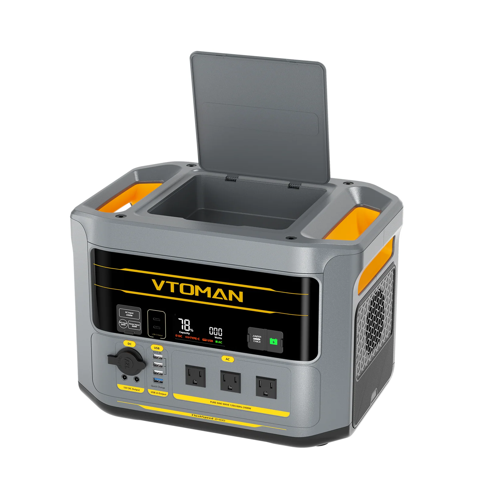 VTOMAN FlashSpeed 2400  with 200W Pro Solar Panel - Image 6
