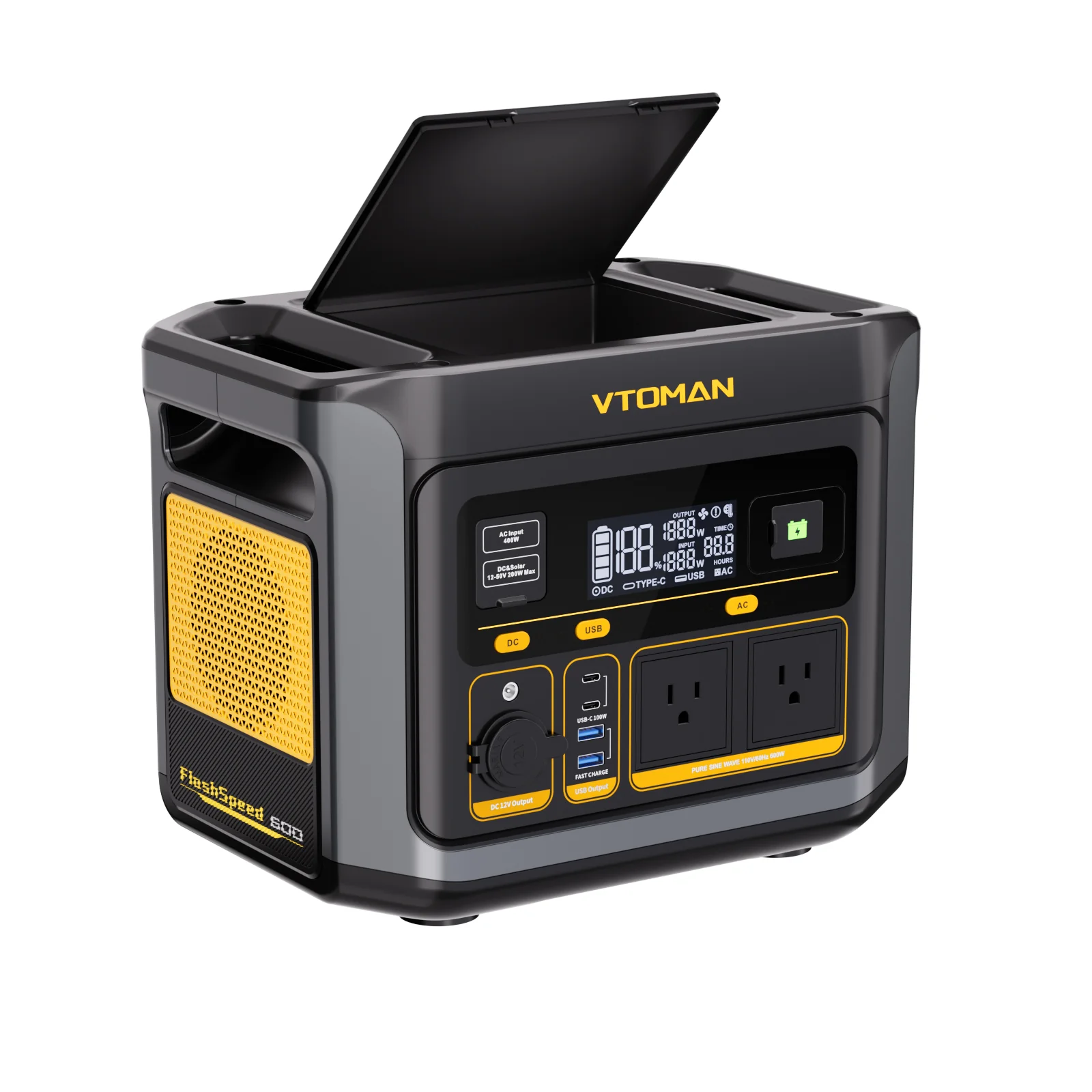 VTOMAN FlashSpeed 600 Portable Power Station - Image 3