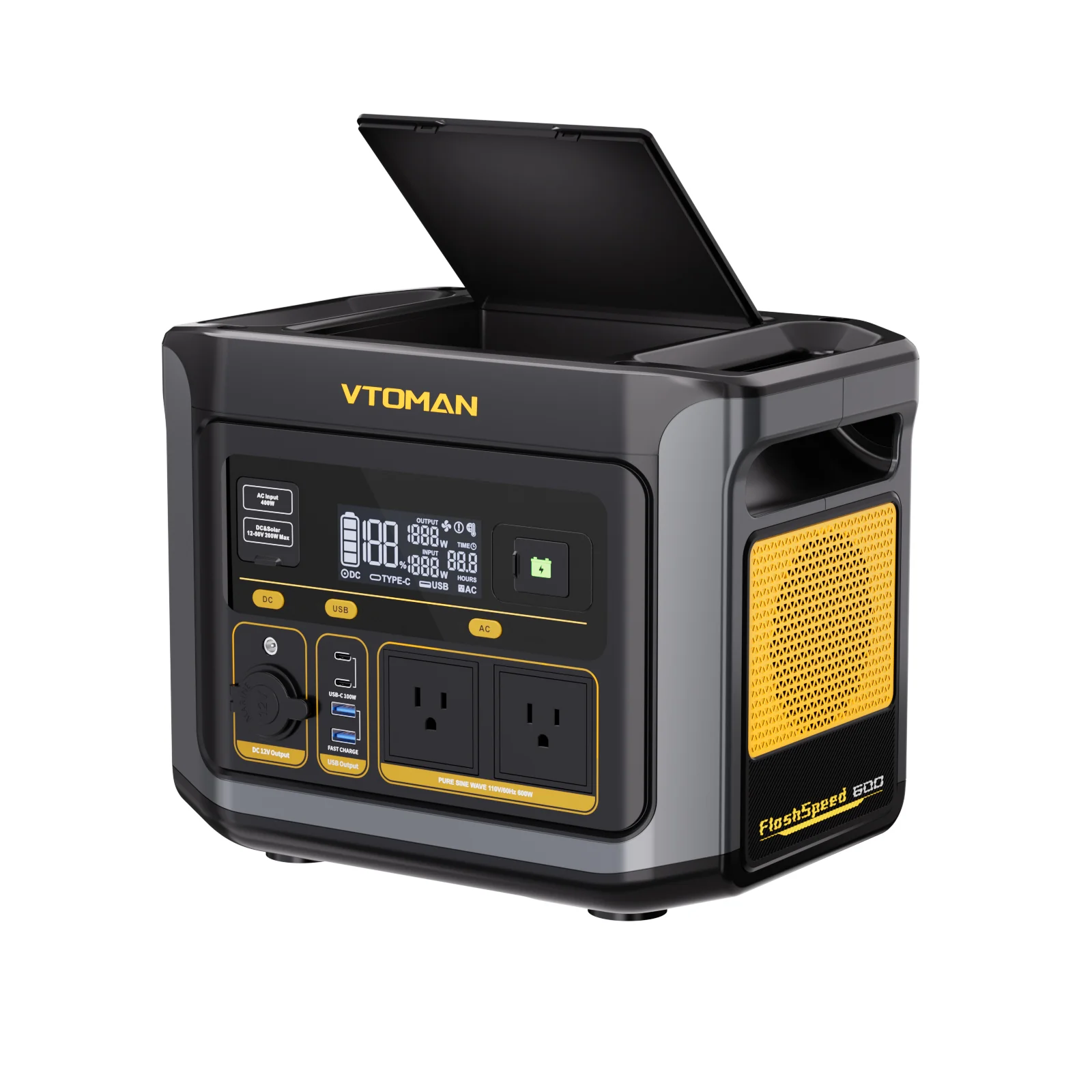 VTOMAN FlashSpeed 600 Portable Power Station - Image 4