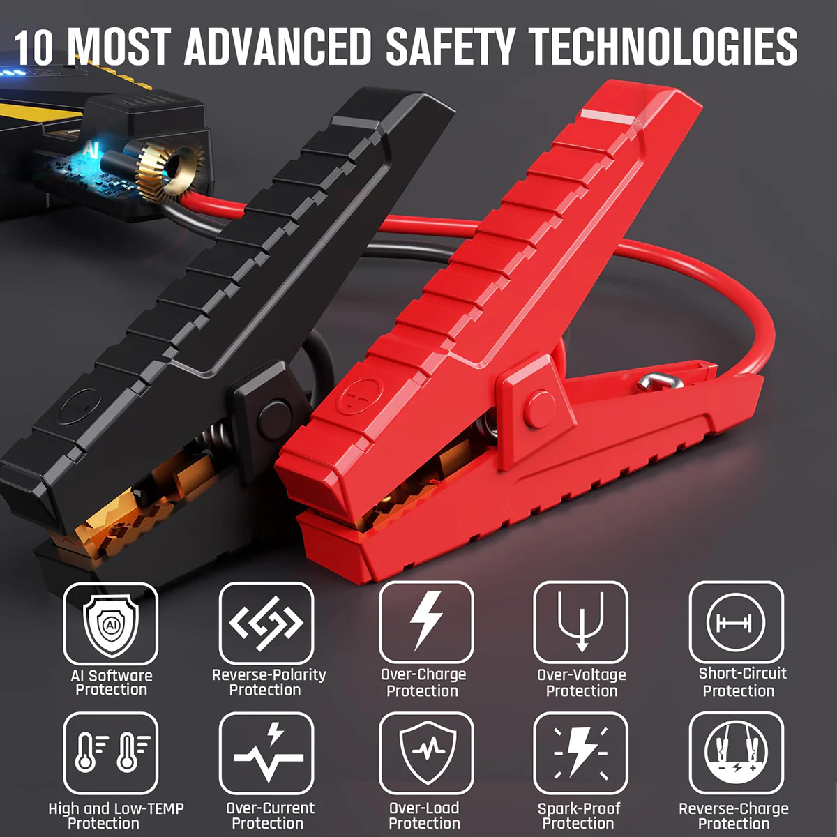 VTOMAN V10 Pro Yellow Jump Starter 4500A (CANADA ONLY) - Image 6