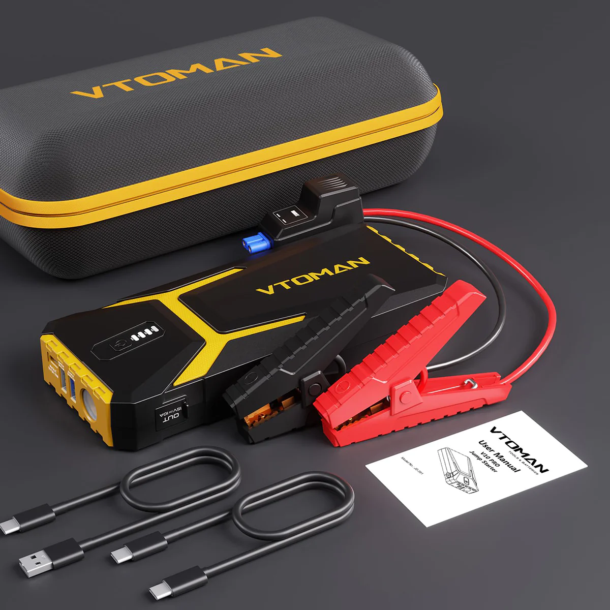 VTOMAN V10 Pro Yellow Jump Starter 4500A (CANADA ONLY) - Image 7