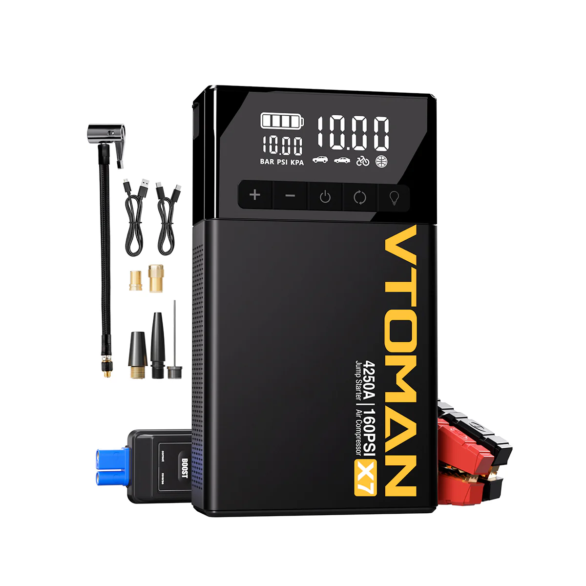 VTOMAN X7 Jump Starter With Air Compressor Gray (CANADA ONLY) - Image 8
